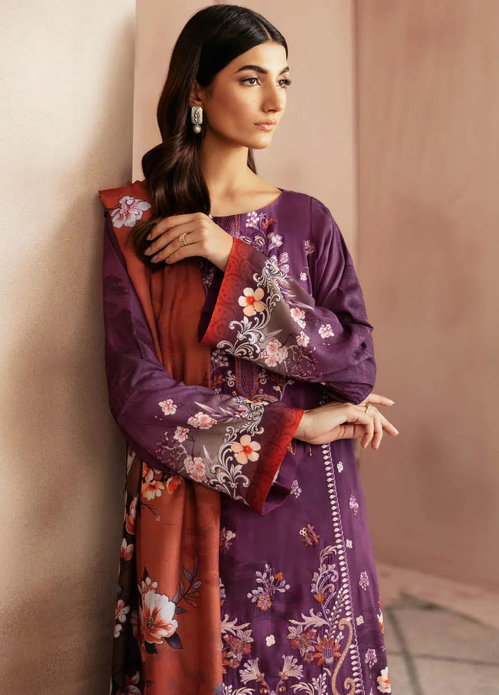 Riwaj by Ramsha Embroidered Viscose Suits Unstitched 3 Piece RSH24RJ J-309 - Winter Collection
