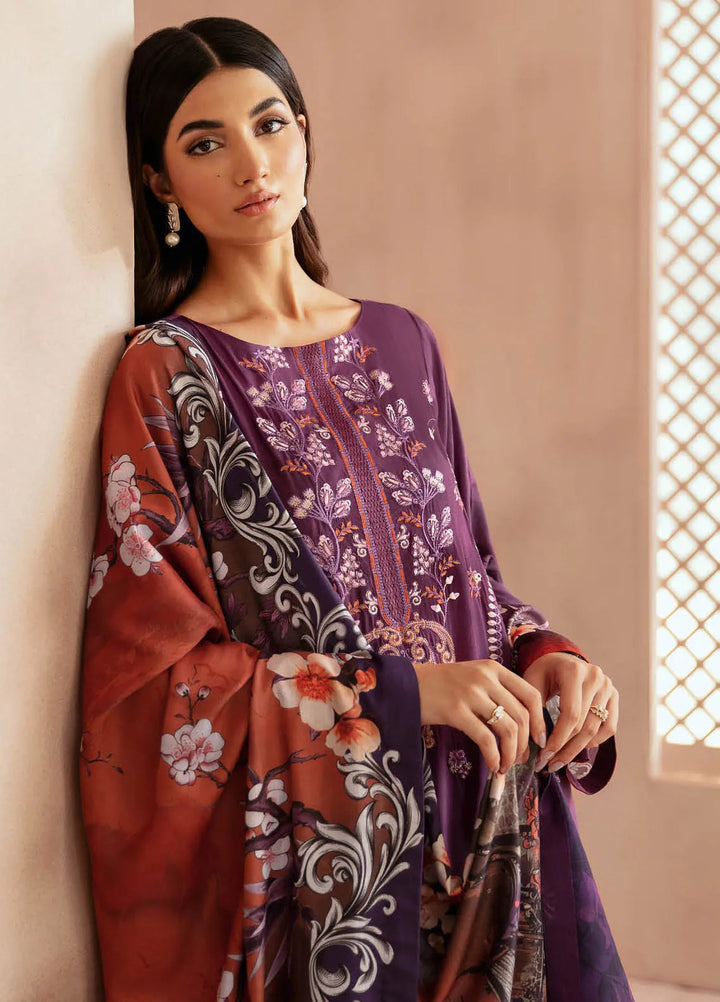 Riwaj by Ramsha Embroidered Viscose Suits Unstitched 3 Piece RSH24RJ J-309 - Winter Collection