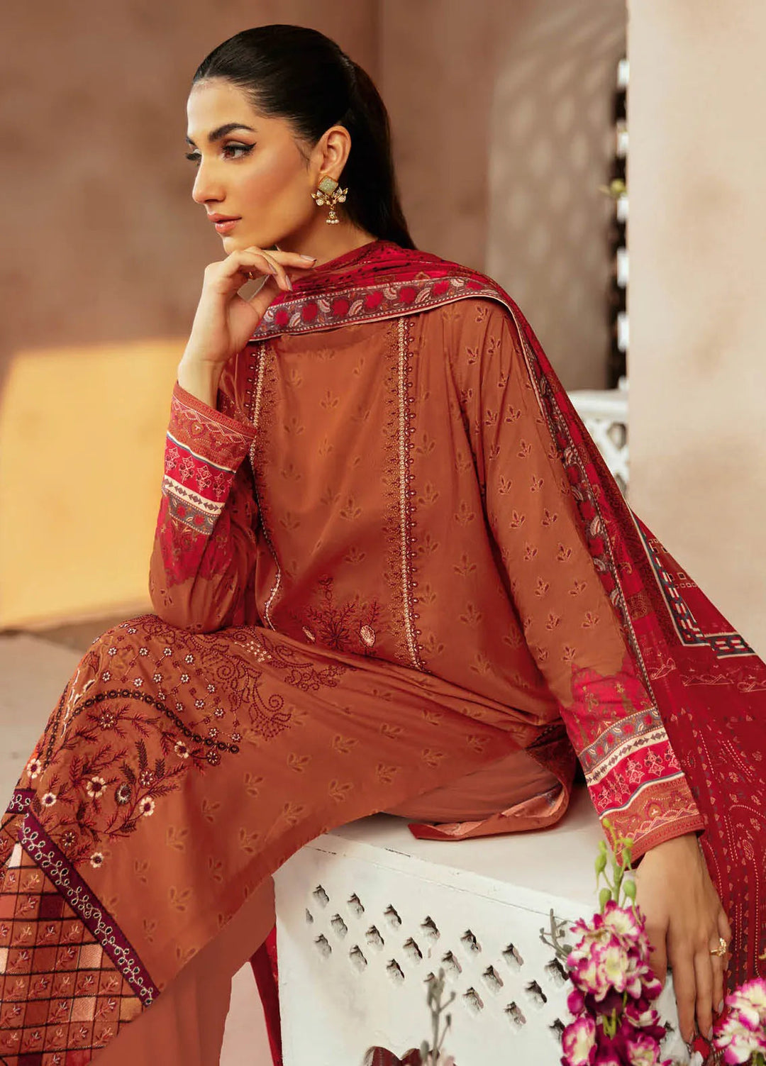 Riwaj by Ramsha Embroidered Viscose Suits Unstitched 3 Piece RSH24RJ J-310 - Winter Collection