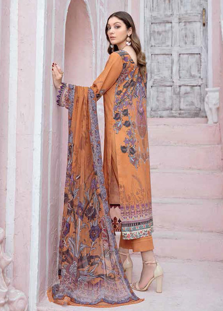 Riwayat by Ramsha Embroidered Lawn Suits Unstitched 3 Piece RSH21R 102 - Luxury Collection