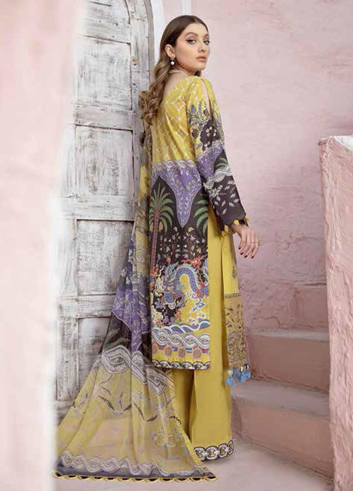 Riwayat by Ramsha Embroidered Lawn Suits Unstitched 3 Piece RSH21R 104 - Luxury Collection