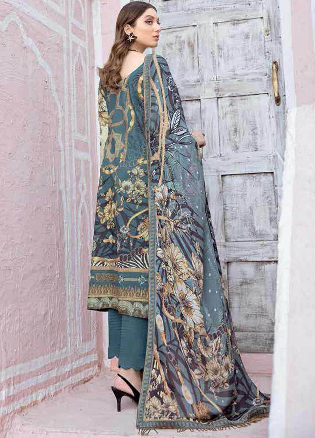 Riwayat by Ramsha Embroidered Lawn Suits Unstitched 3 Piece RSH21R 107 - Luxury Collection