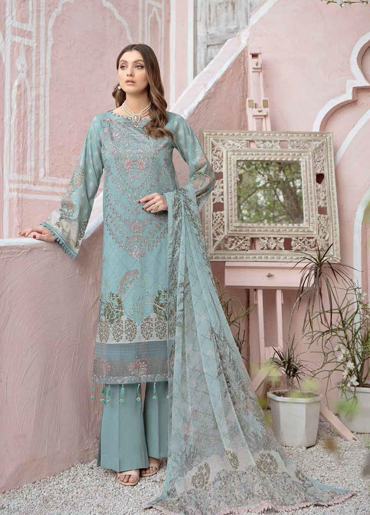 Riwayat by Ramsha Embroidered Lawn Suits Unstitched 3 Piece RSH21R 109 - Luxury Collection