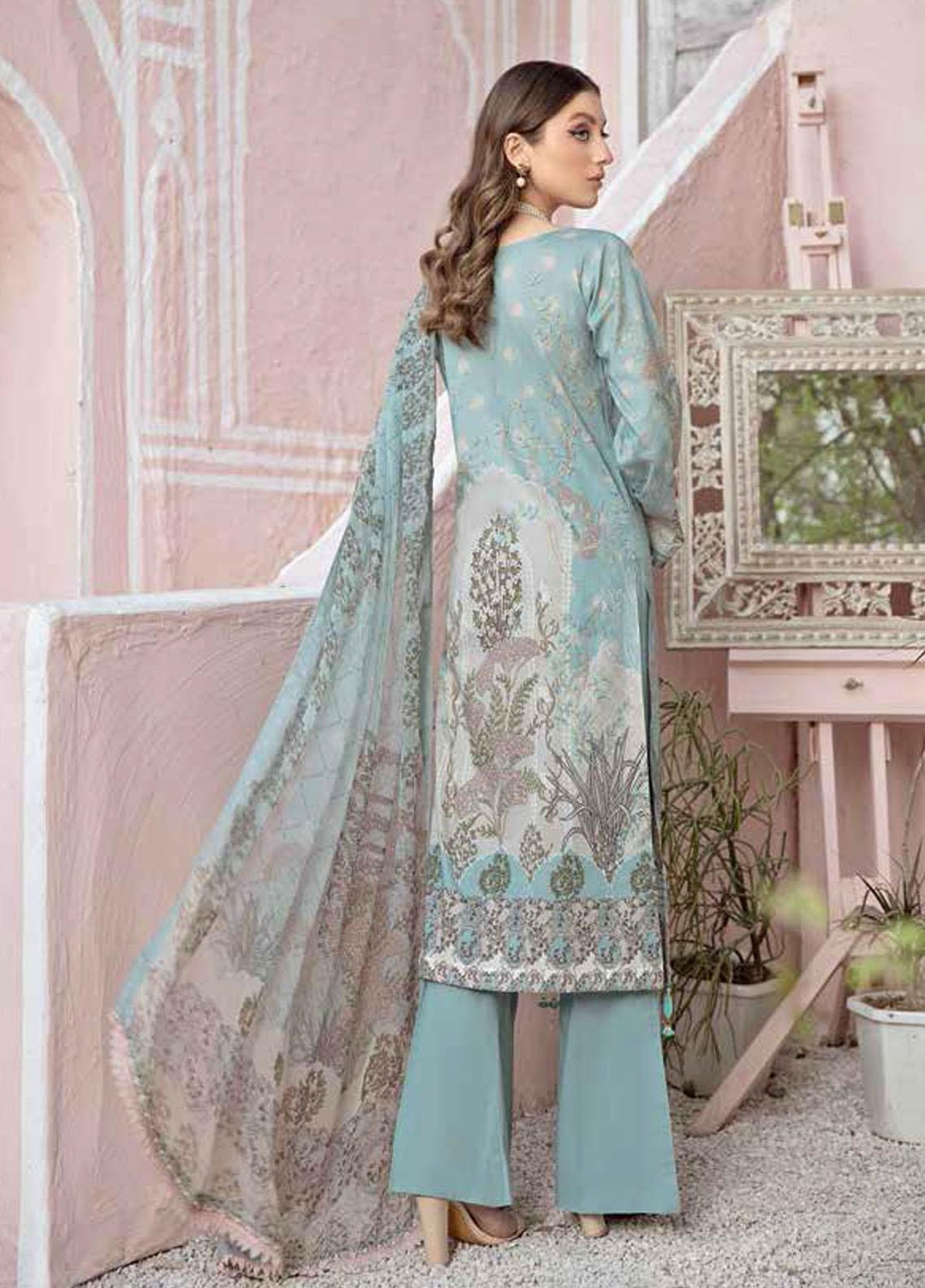 Riwayat by Ramsha Embroidered Lawn Suits Unstitched 3 Piece RSH21R 109 - Luxury Collection
