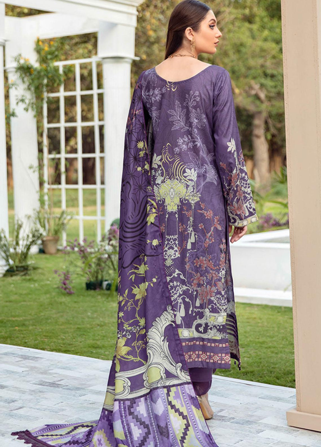 Riwayat by Ramsha Embroidered Lawn Suits Unstitched 3 Piece RSH21R-2 Y-201 - Luxury Collection