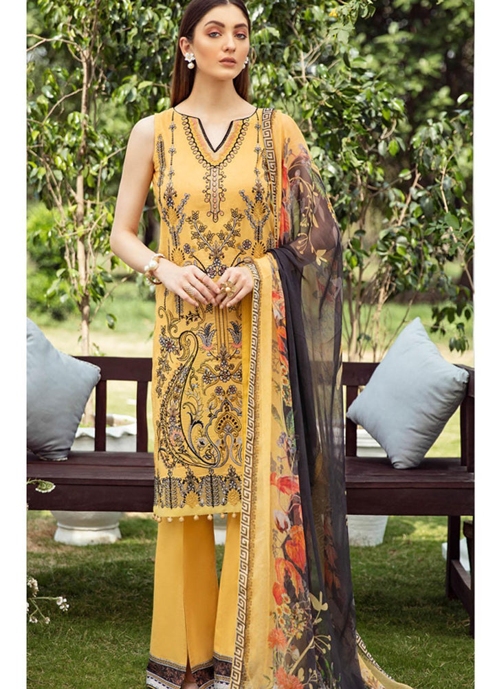 Riwayat by Ramsha Embroidered Lawn Suits Unstitched 3 Piece RSH21R-2 Y-202 - Luxury Collection