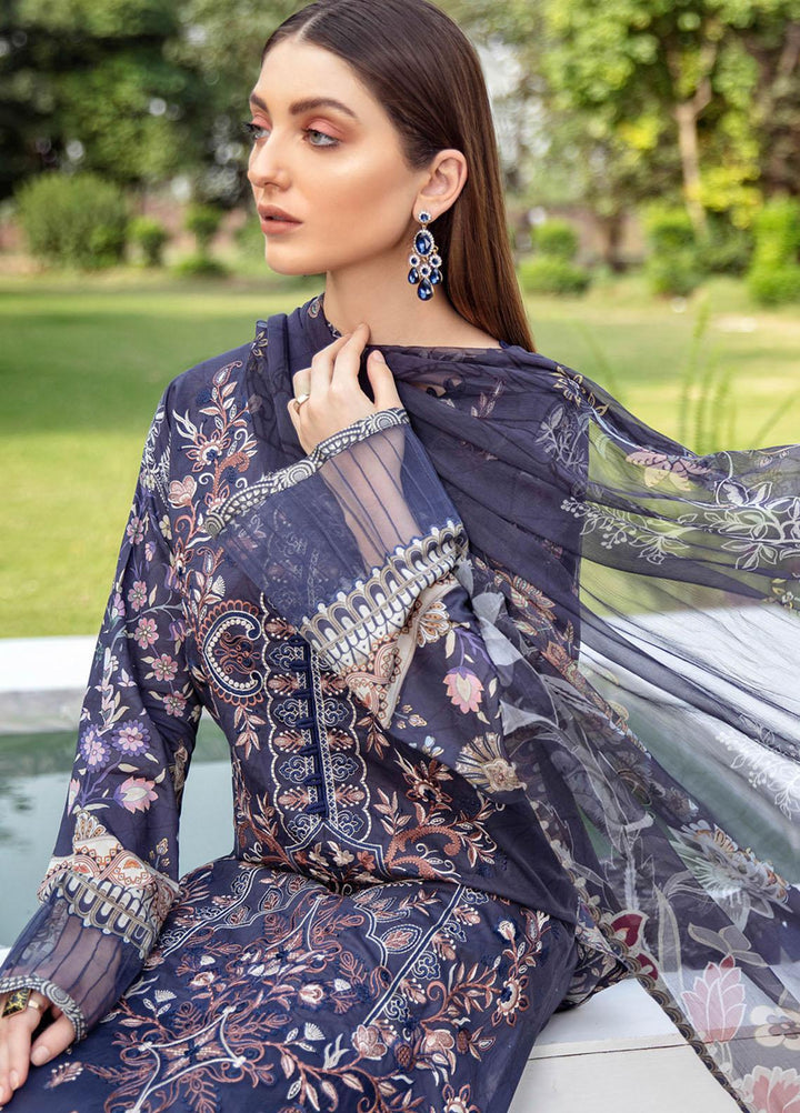 Riwayat by Ramsha Embroidered Lawn Suits Unstitched 3 Piece RSH21R-2 Y-203 - Luxury Collection