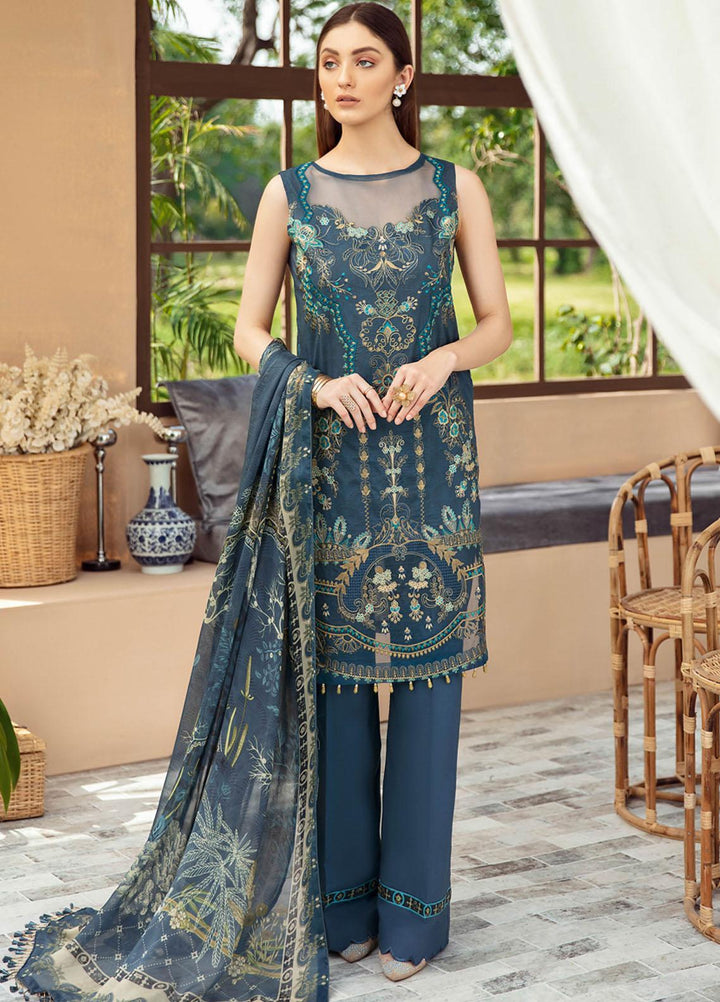 Riwayat by Ramsha Embroidered Lawn Suits Unstitched 3 Piece RSH21R-2 Y-204 - Luxury Collection