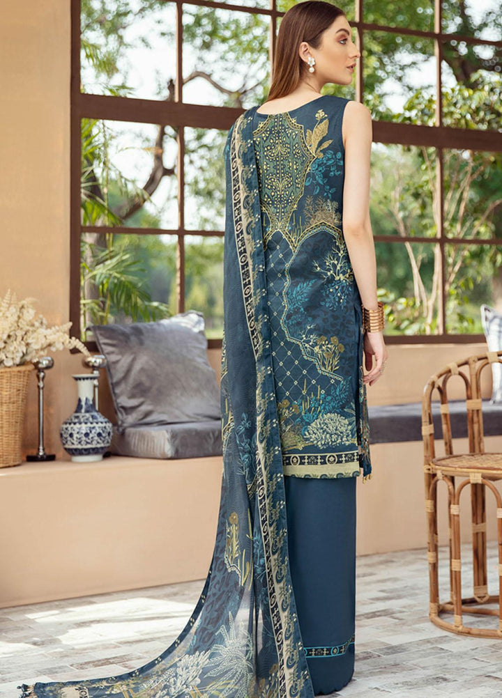 Riwayat by Ramsha Embroidered Lawn Suits Unstitched 3 Piece RSH21R-2 Y-204 - Luxury Collection