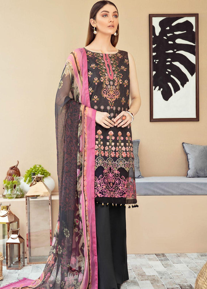 Riwayat by Ramsha Embroidered Lawn Suits Unstitched 3 Piece RSH21R-2 Y-205 - Luxury Collection