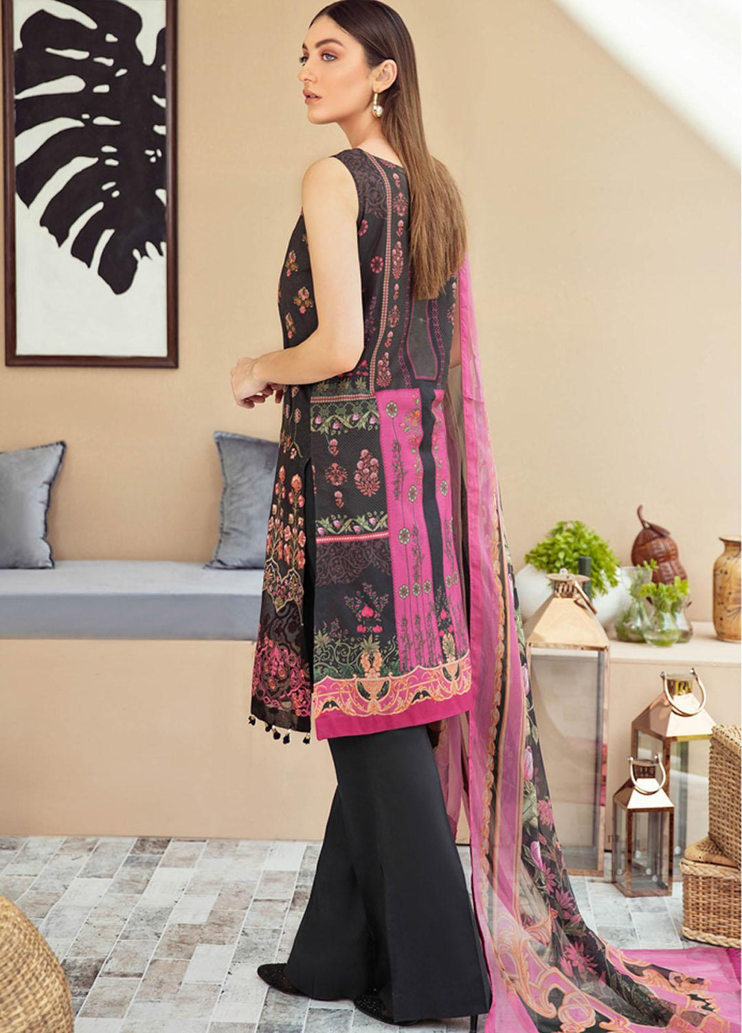 Riwayat by Ramsha Embroidered Lawn Suits Unstitched 3 Piece RSH21R-2 Y-205 - Luxury Collection