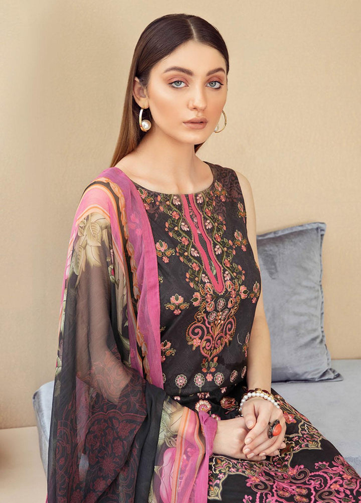 Riwayat by Ramsha Embroidered Lawn Suits Unstitched 3 Piece RSH21R-2 Y-205 - Luxury Collection