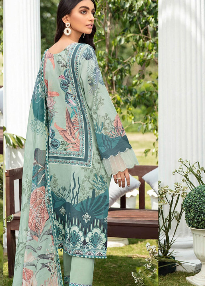 Riwayat by Ramsha Embroidered Lawn Suits Unstitched 3 Piece RSH21R-2 Y-206 - Luxury Collection
