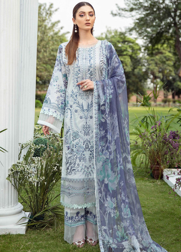Riwayat by Ramsha Embroidered Lawn Suits Unstitched 3 Piece RSH21R-2 Y-208 - Luxury Collection