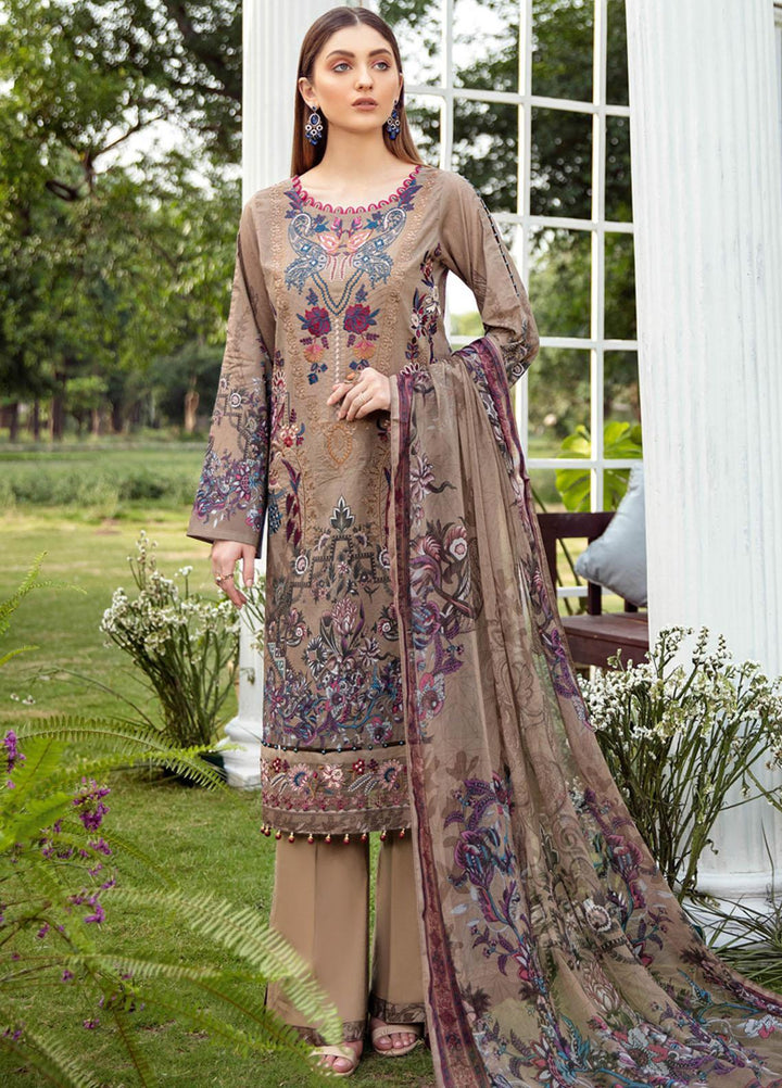 Riwayat by Ramsha Embroidered Lawn Suits Unstitched 3 Piece RSH21R-2 Y-209 - Luxury Collection