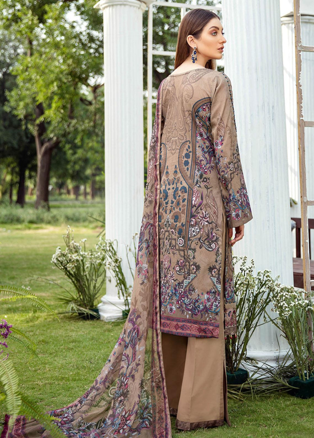 Riwayat by Ramsha Embroidered Lawn Suits Unstitched 3 Piece RSH21R-2 Y-209 - Luxury Collection