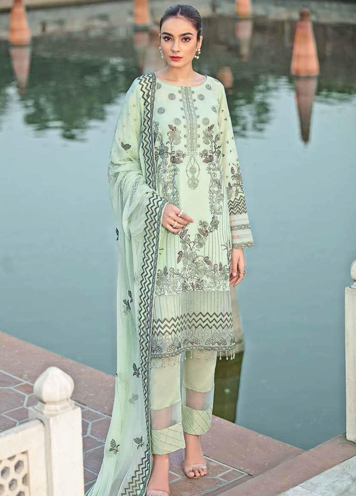Riwayat by Ramsha Embroidered Lawn Suits Unstitched 3 Piece RSH22-R3 Y-302 - Luxury Collection