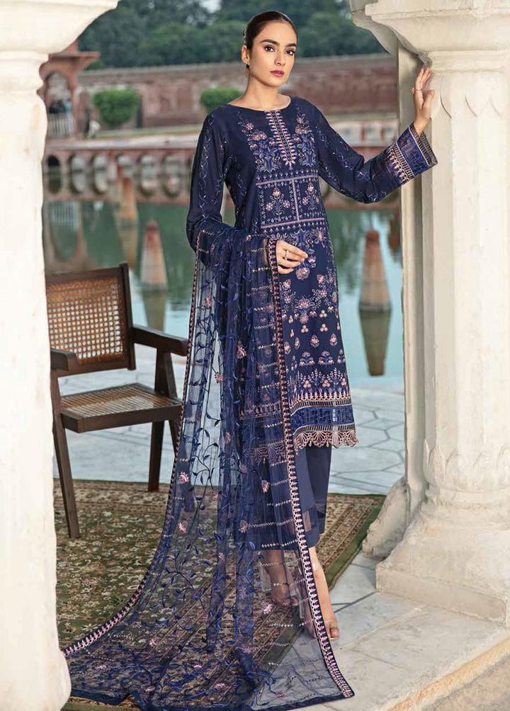 Riwayat by Ramsha Embroidered Lawn Suits Unstitched 3 Piece RSH22-R3 Y-303 - Luxury Collection