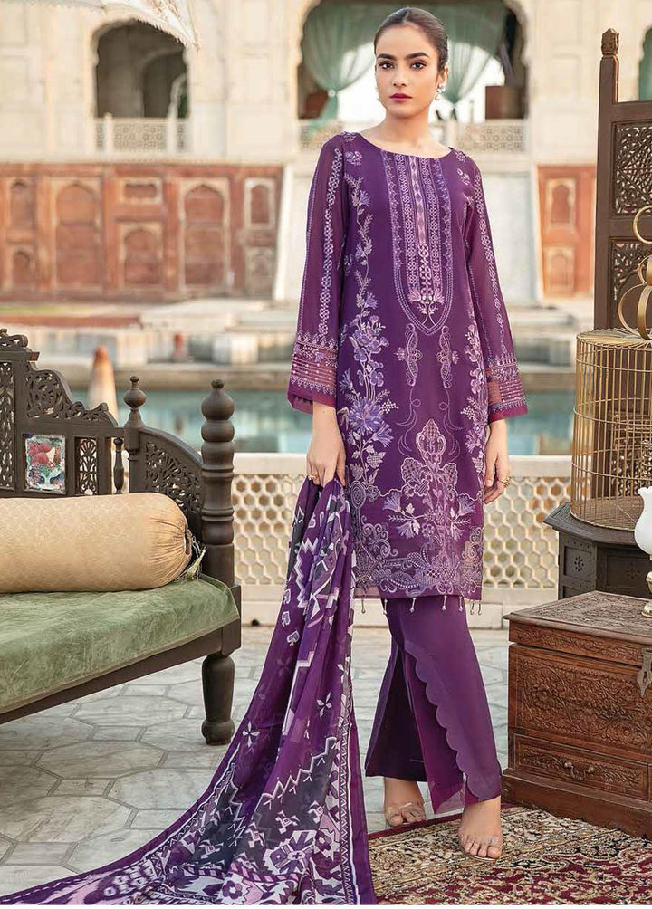 Riwayat by Ramsha Embroidered Lawn Suits Unstitched 3 Piece RSH22-R3 Y-307 - Luxury Collection