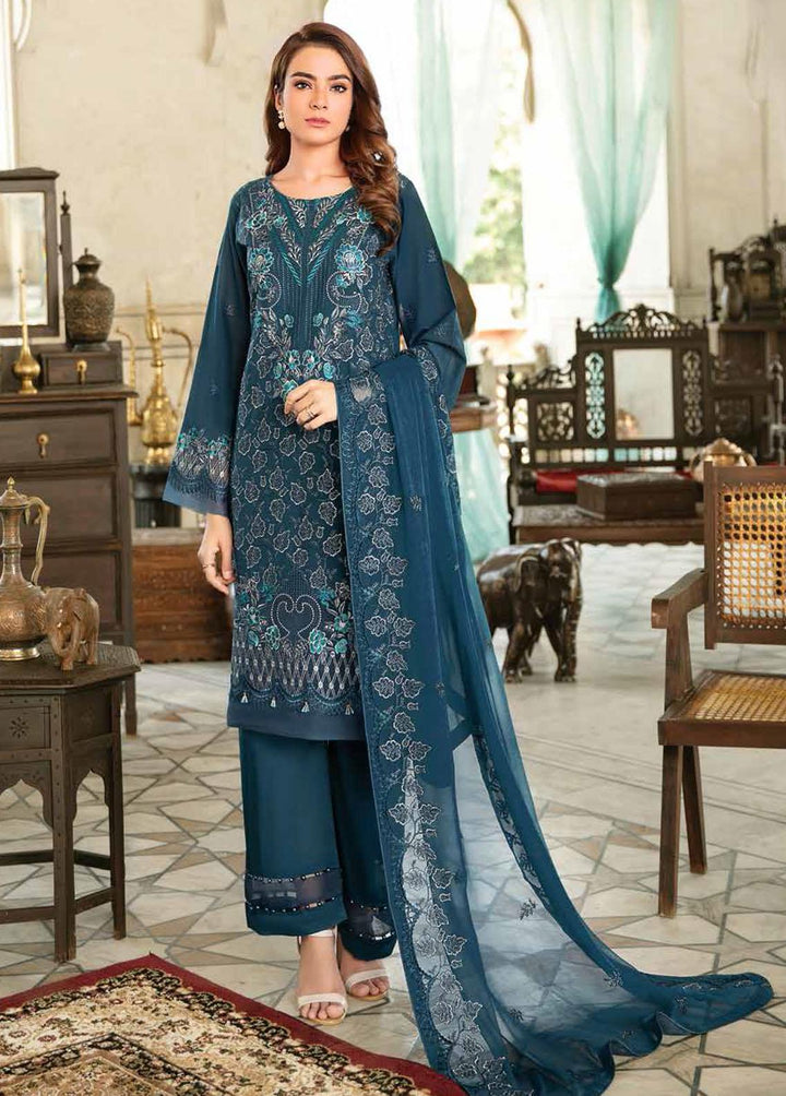 Riwayat by Ramsha Embroidered Lawn Suits Unstitched 3 Piece RSH22-R3 Y-308 - Luxury Collection