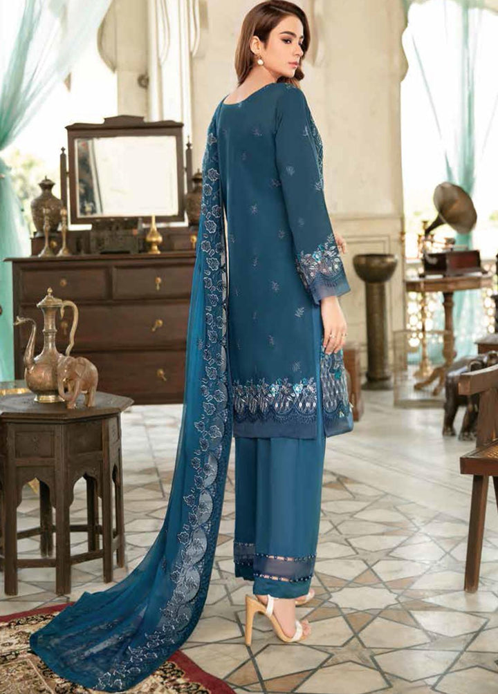 Riwayat by Ramsha Embroidered Lawn Suits Unstitched 3 Piece RSH22-R3 Y-308 - Luxury Collection