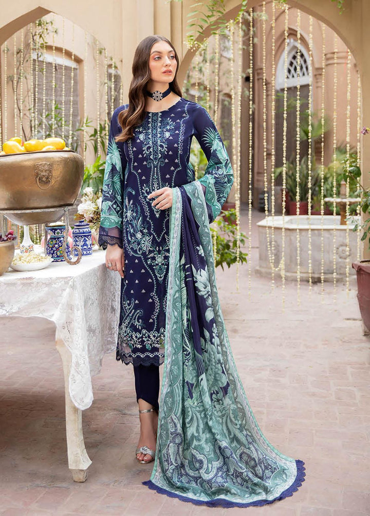 Riwayat by Ramsha Embroidered Lawn Suits Unstitched 3 Piece RSH22-RW4 Y-401 - Luxury Collection