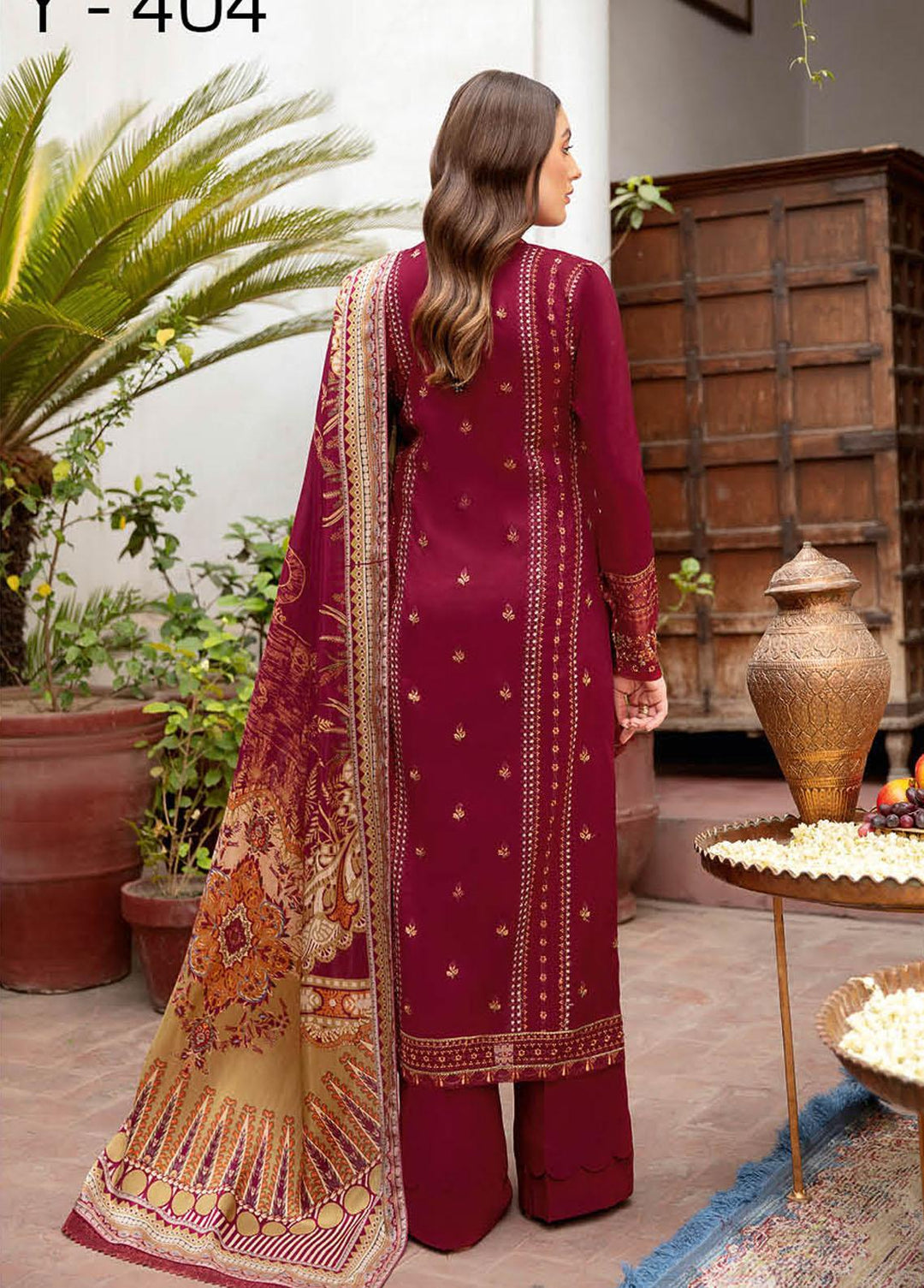Riwayat by Ramsha Embroidered Lawn Suits Unstitched 3 Piece RSH22-RW4 Y-404 - Luxury Collection