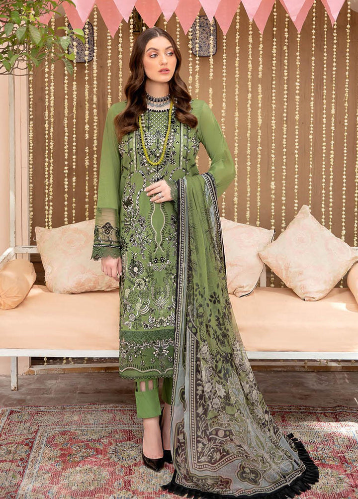 Riwayat by Ramsha Embroidered Lawn Suits Unstitched 3 Piece RSH22-RW4 Y-406 - Luxury Collection