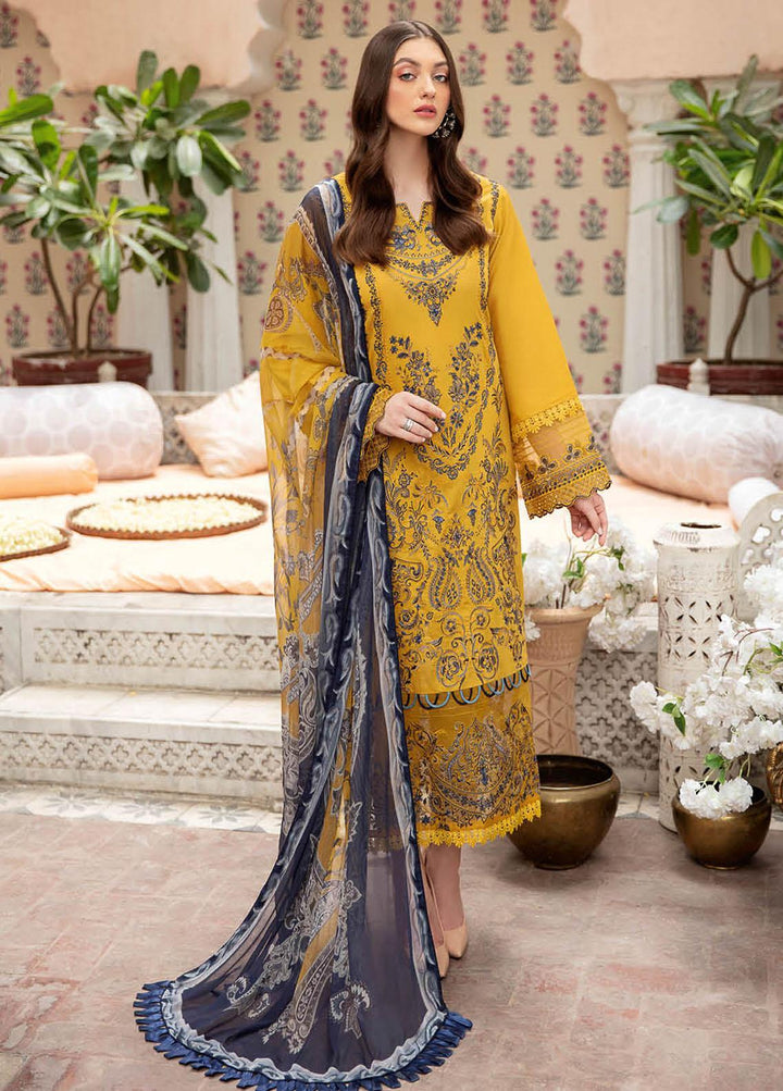 Riwayat by Ramsha Embroidered Lawn Suits Unstitched 3 Piece RSH22-RW4 Y-408 - Luxury Collection