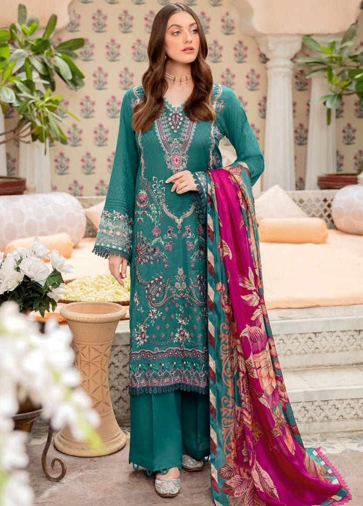 Riwayat by Ramsha Embroidered Lawn Suits Unstitched 3 Piece RSH22-RW4 Y-409 - Luxury Collection