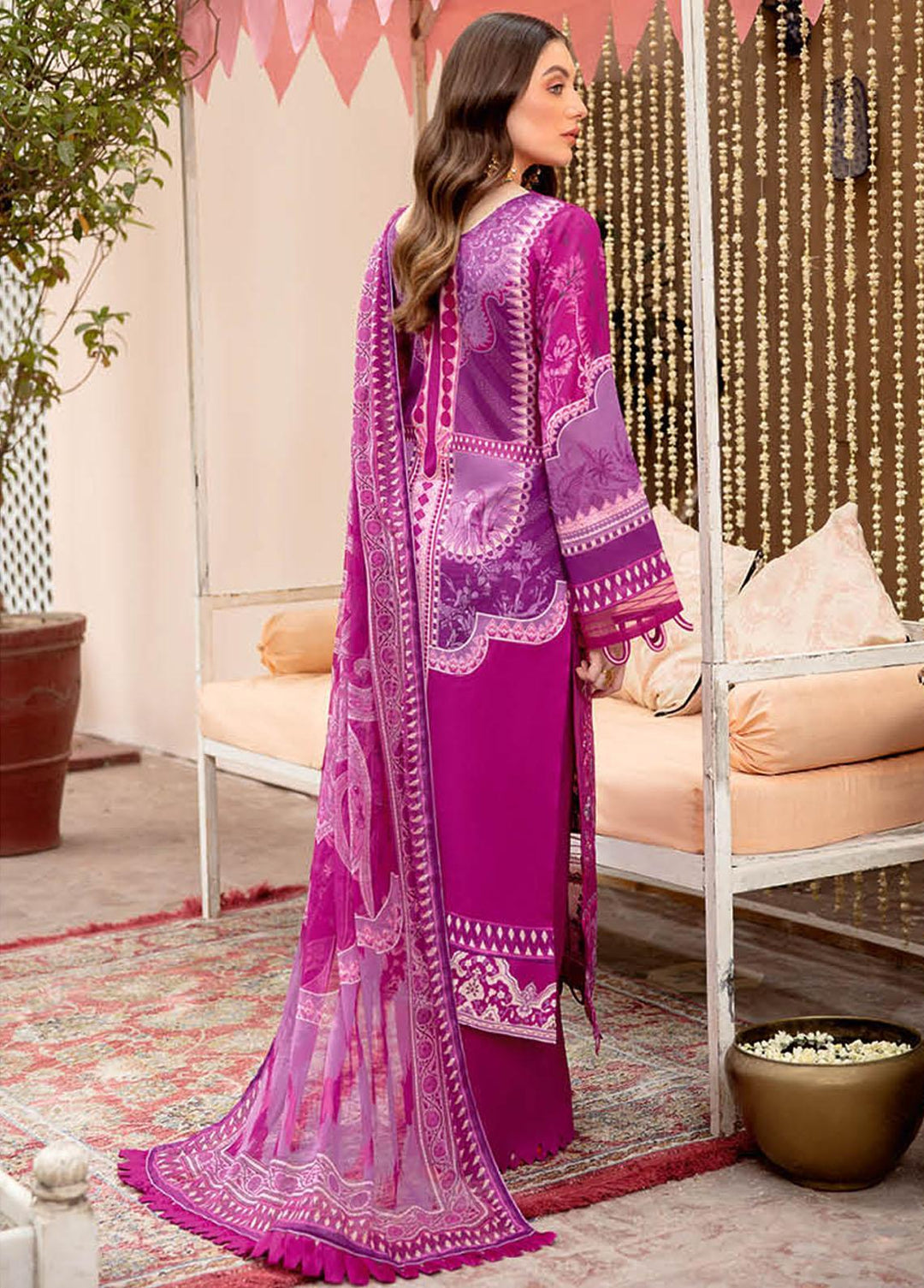Riwayat by Ramsha Embroidered Lawn Suits Unstitched 3 Piece RSH22-RW4 Y-412 - Luxury Collection