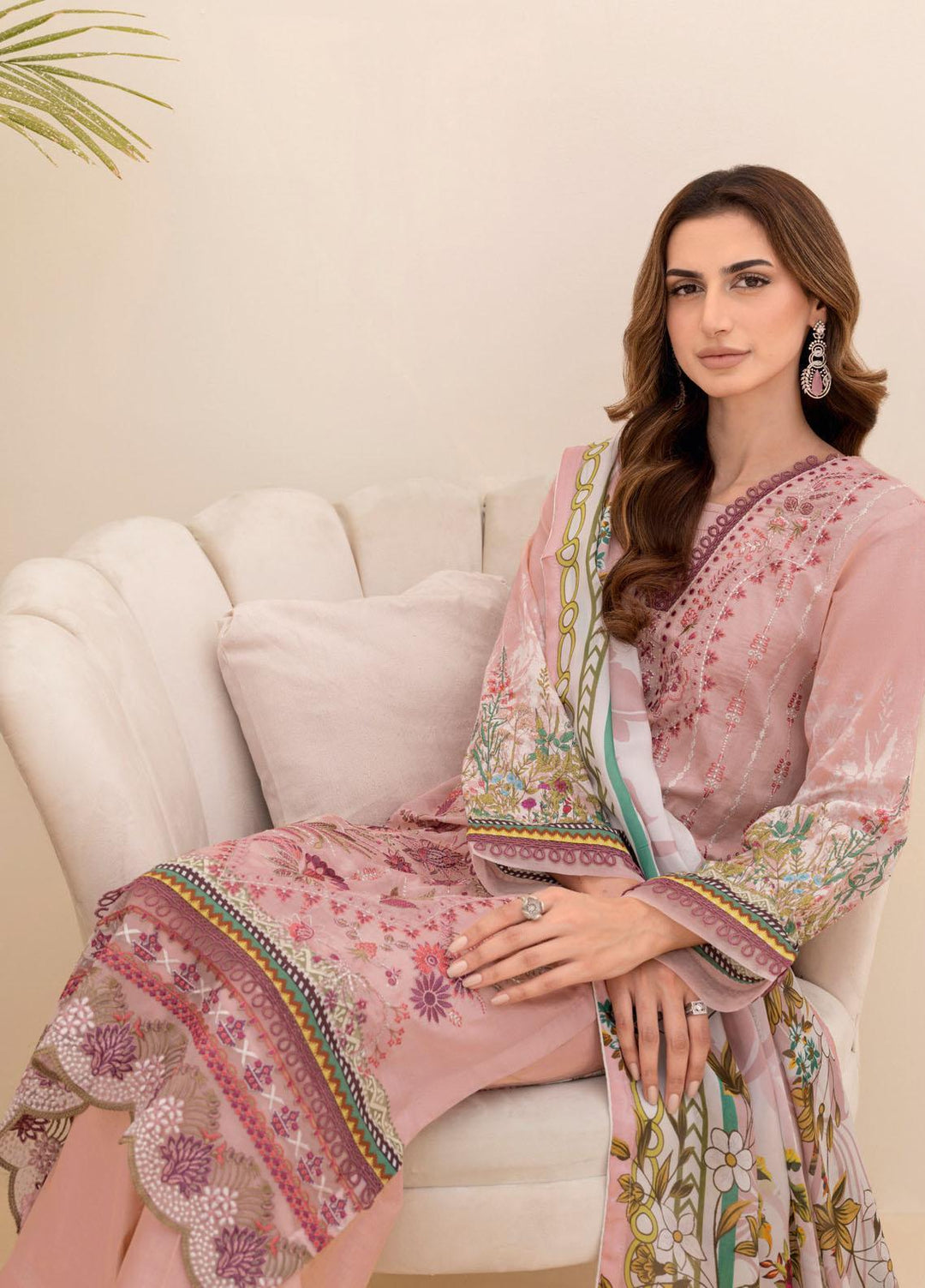 Riwayat By Ramsha Embroidered Lawn Suits Unstitched 3 Piece RSH23-RW7 Y-702 - Luxury Collection