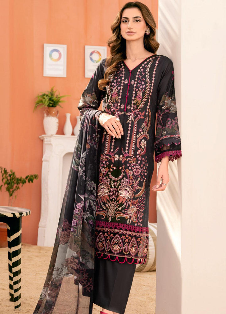 Riwayat By Ramsha Embroidered Lawn Suits Unstitched 3 Piece RSH23-RW7 Y-703 - Luxury Collection