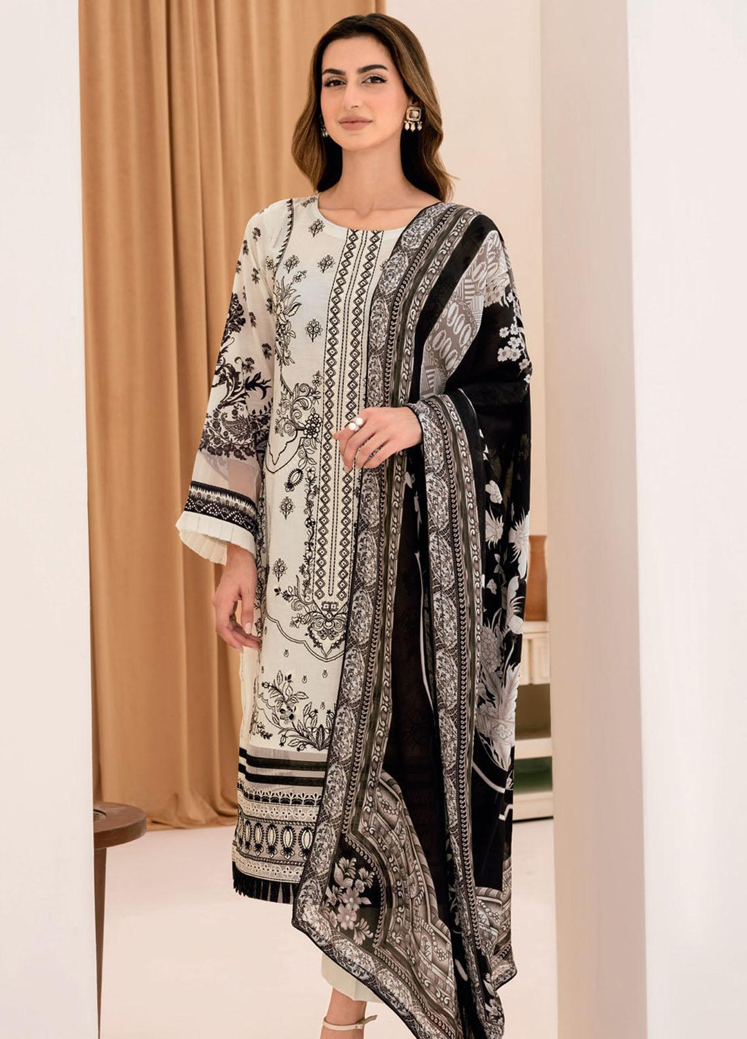 Riwayat By Ramsha Embroidered Lawn Suits Unstitched 3 Piece RSH23-RW7 Y-704 - Luxury Collection