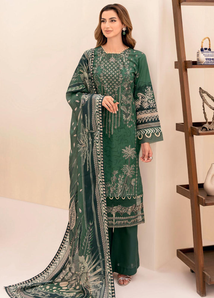 Riwayat By Ramsha Embroidered Lawn Suits Unstitched 3 Piece RSH23-RW7 Y-705 - Luxury Collection