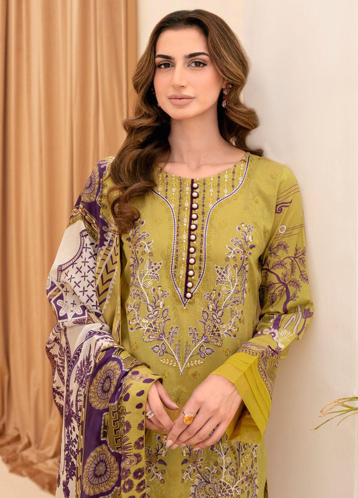 Riwayat By Ramsha Embroidered Lawn Suits Unstitched 3 Piece RSH23-RW7 Y-707 - Luxury Collection