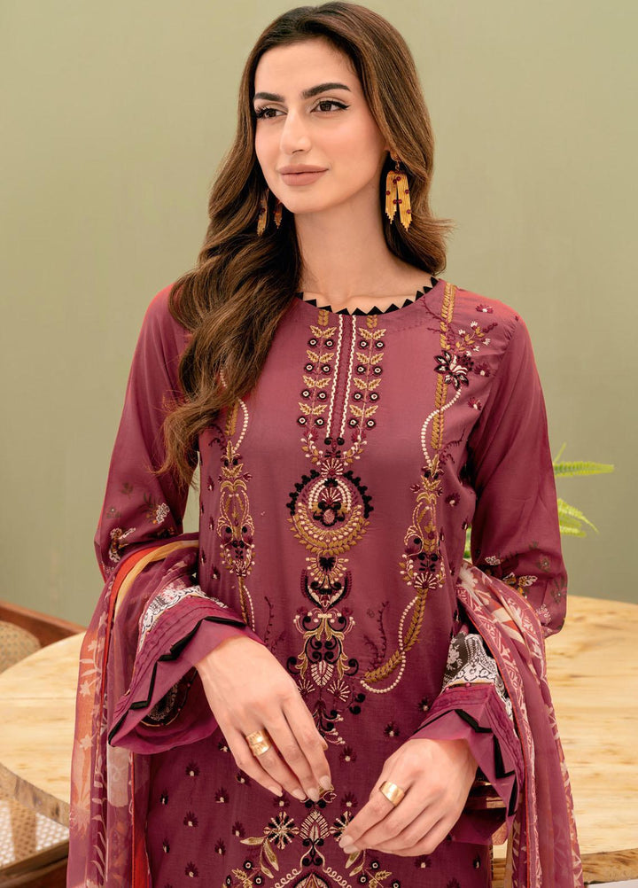 Riwayat By Ramsha Embroidered Lawn Suits Unstitched 3 Piece RSH23-RW7 Y-708 - Luxury Collection