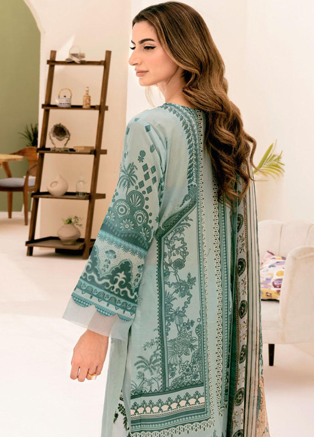 Riwayat By Ramsha Embroidered Lawn Suits Unstitched 3 Piece RSH23-RW7 Y-709 - Luxury Collection