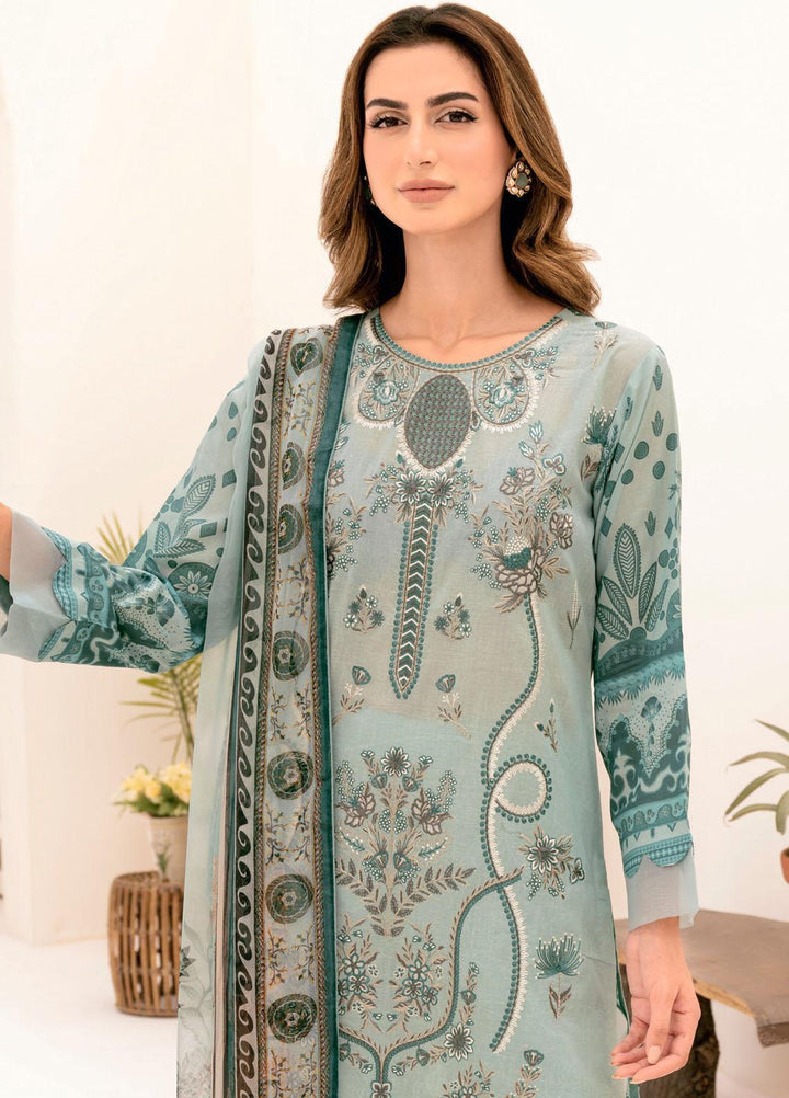 Riwayat By Ramsha Embroidered Lawn Suits Unstitched 3 Piece RSH23-RW7 Y-709 - Luxury Collection
