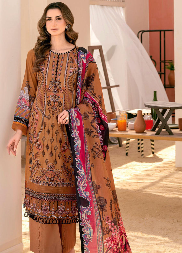 Riwayat By Ramsha Embroidered Lawn Suits Unstitched 3 Piece RSH23-RW7 Y-710 - Luxury Collection