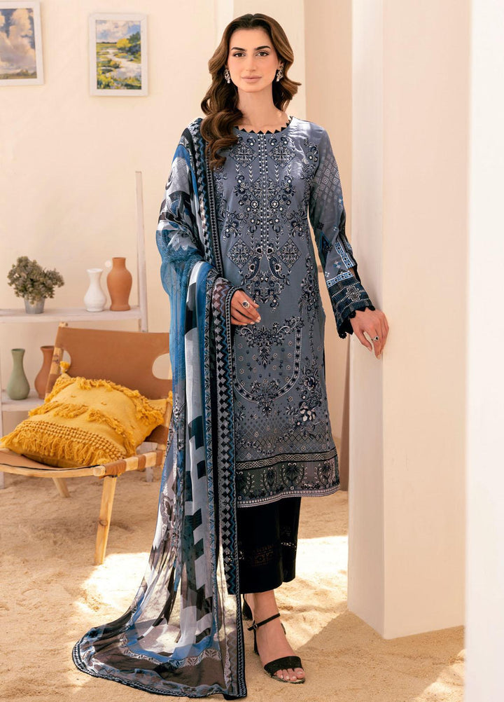 Riwayat By Ramsha Embroidered Lawn Suits Unstitched 3 Piece RSH23-RW7 Y-711 - Luxury Collection