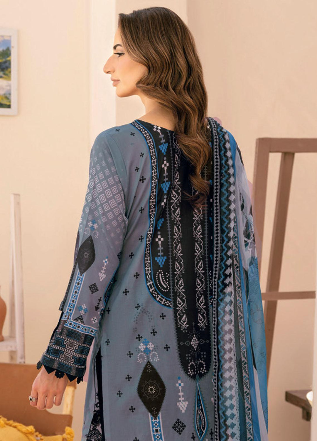 Riwayat By Ramsha Embroidered Lawn Suits Unstitched 3 Piece RSH23-RW7 Y-711 - Luxury Collection