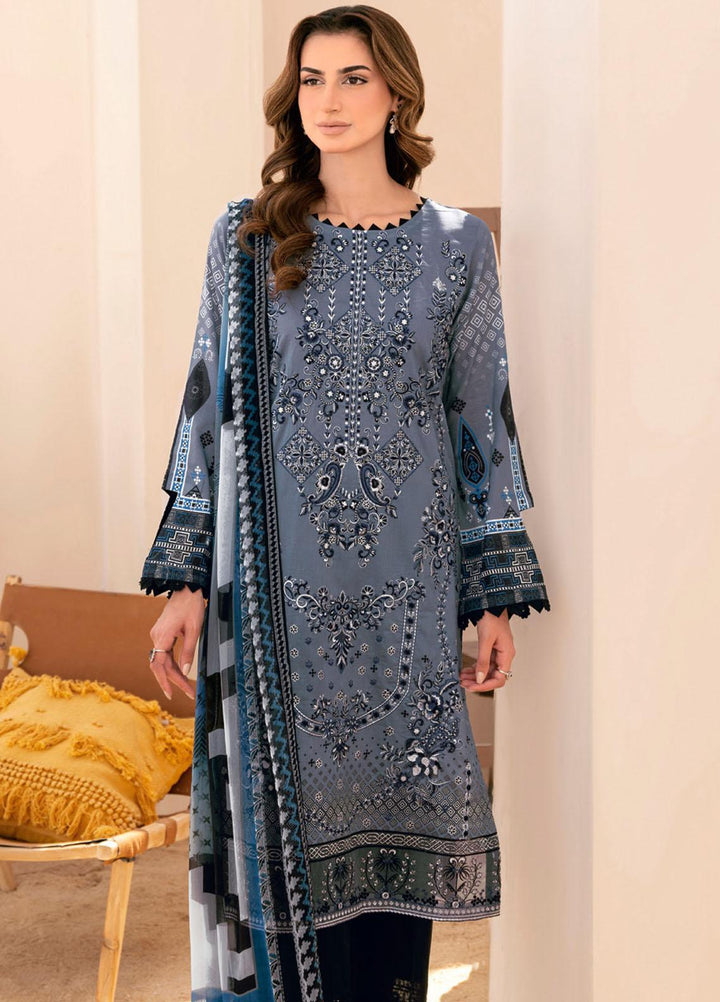 Riwayat By Ramsha Embroidered Lawn Suits Unstitched 3 Piece RSH23-RW7 Y-711 - Luxury Collection