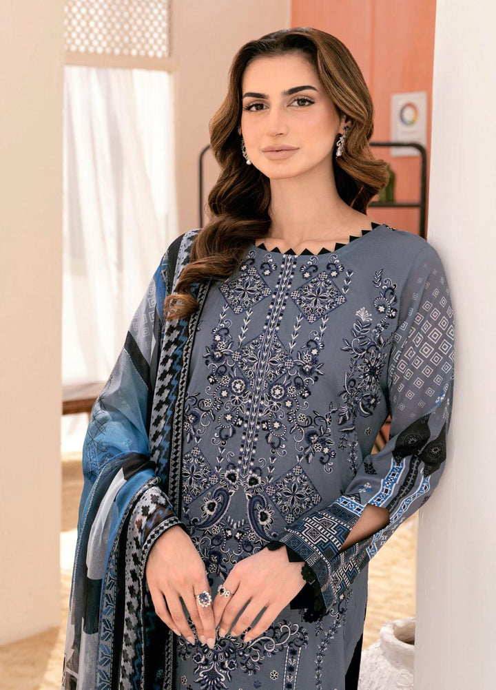 Riwayat By Ramsha Embroidered Lawn Suits Unstitched 3 Piece RSH23-RW7 Y-711 - Luxury Collection