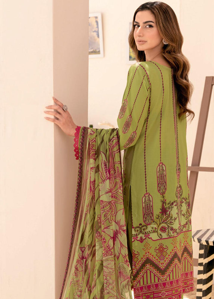 Riwayat By Ramsha Embroidered Lawn Suits Unstitched 3 Piece RSH23-RW7 Y-712 - Luxury Collection