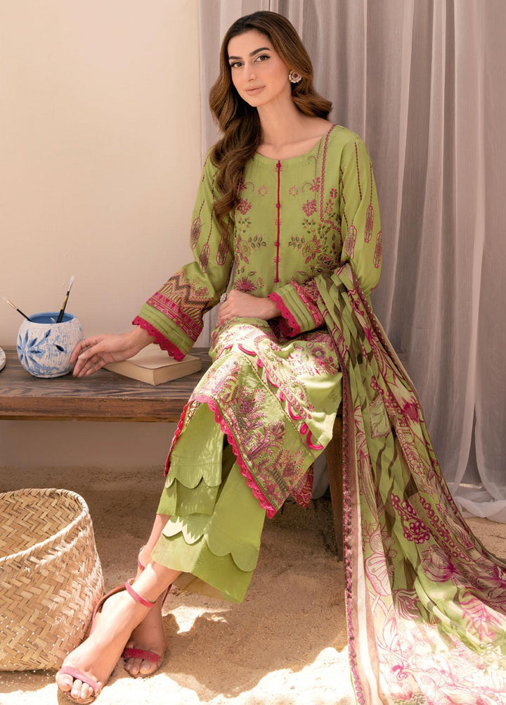 Riwayat By Ramsha Embroidered Lawn Suits Unstitched 3 Piece RSH23-RW7 Y-712 - Luxury Collection