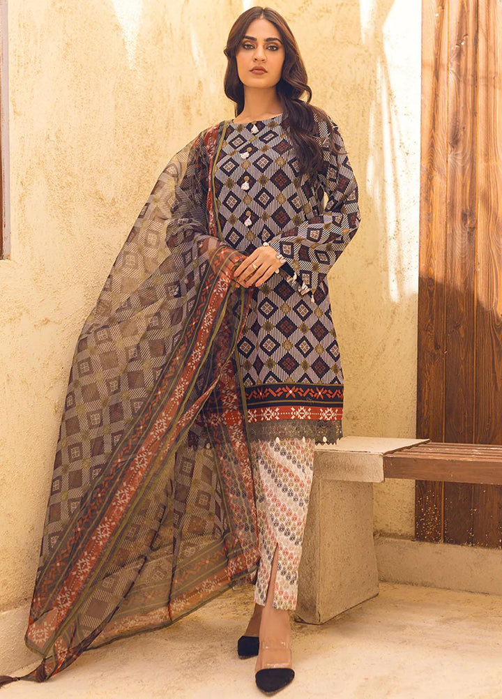 Riwayat By Salitex Printed Lawn Suits Unstitched 3 Piece ST23R UNS23AF011UT - Summer Collection