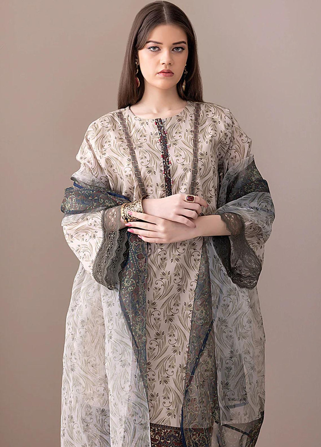 Riwayat By Salitex Printed Lawn Suits Unstitched 3 Piece ST23R UNS23AF007UT - Summer Collection