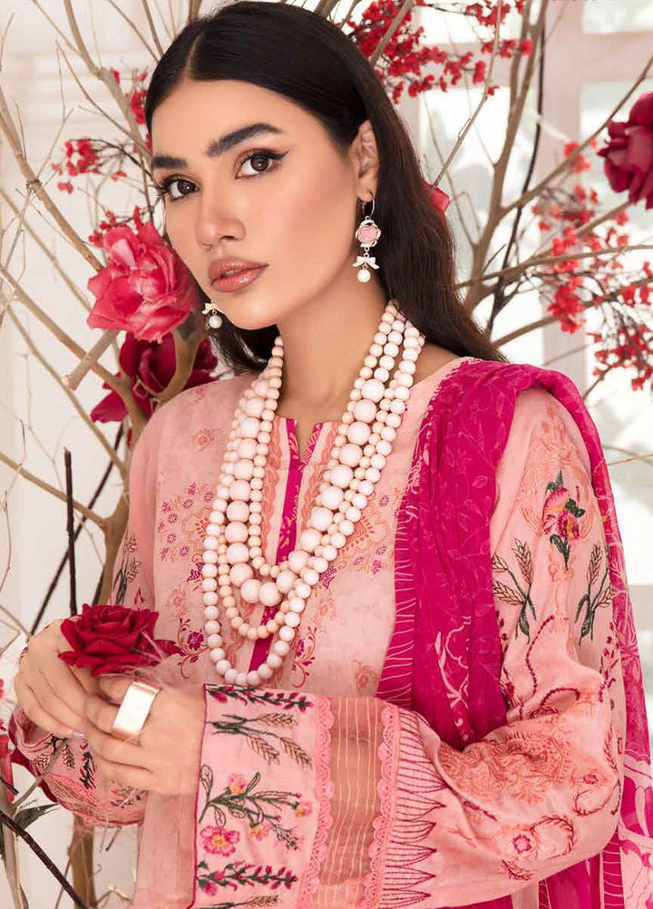 Riwayat-e-Khas By Banafsheh Embroidered Lawn Suits Unstitched 3 Piece BF22RK BNR-02 - Luxury Collection