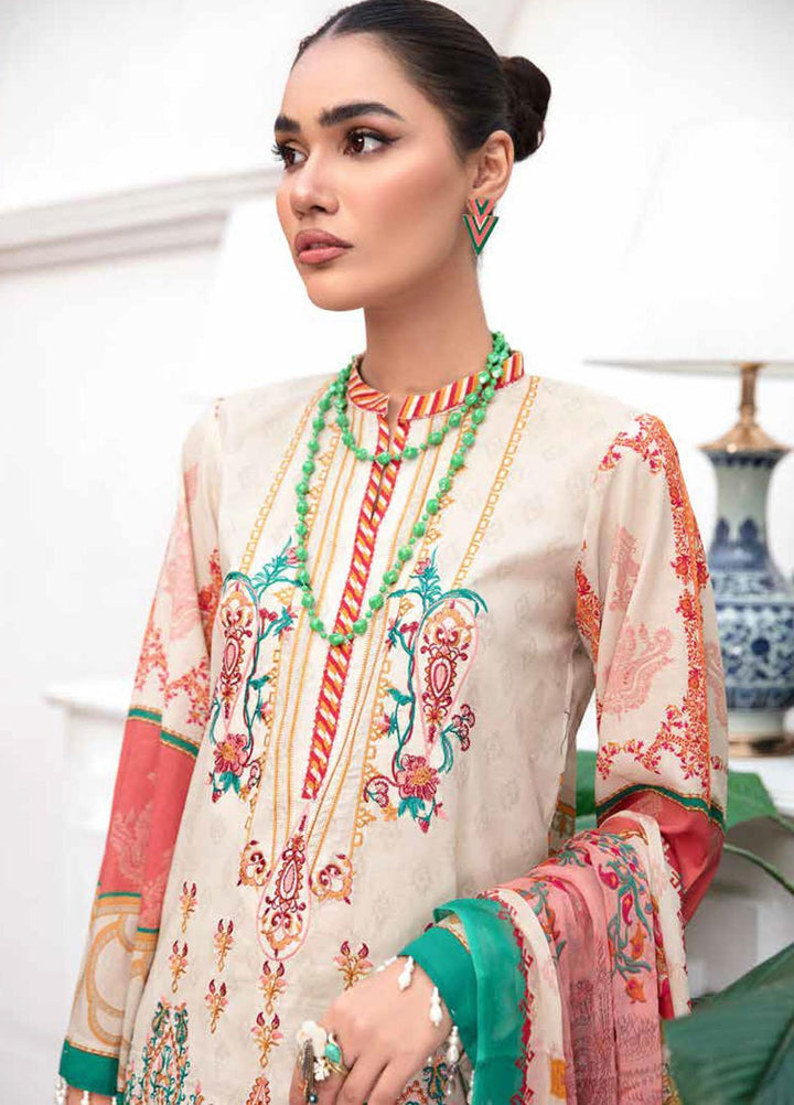 Riwayat-e-Khas By Banafsheh Embroidered Lawn Suits Unstitched 3 Piece BF22RK BNR-09 - Luxury Collection